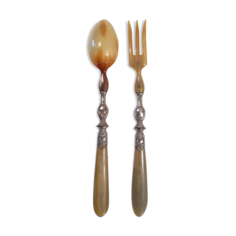 Horned salad cutlery