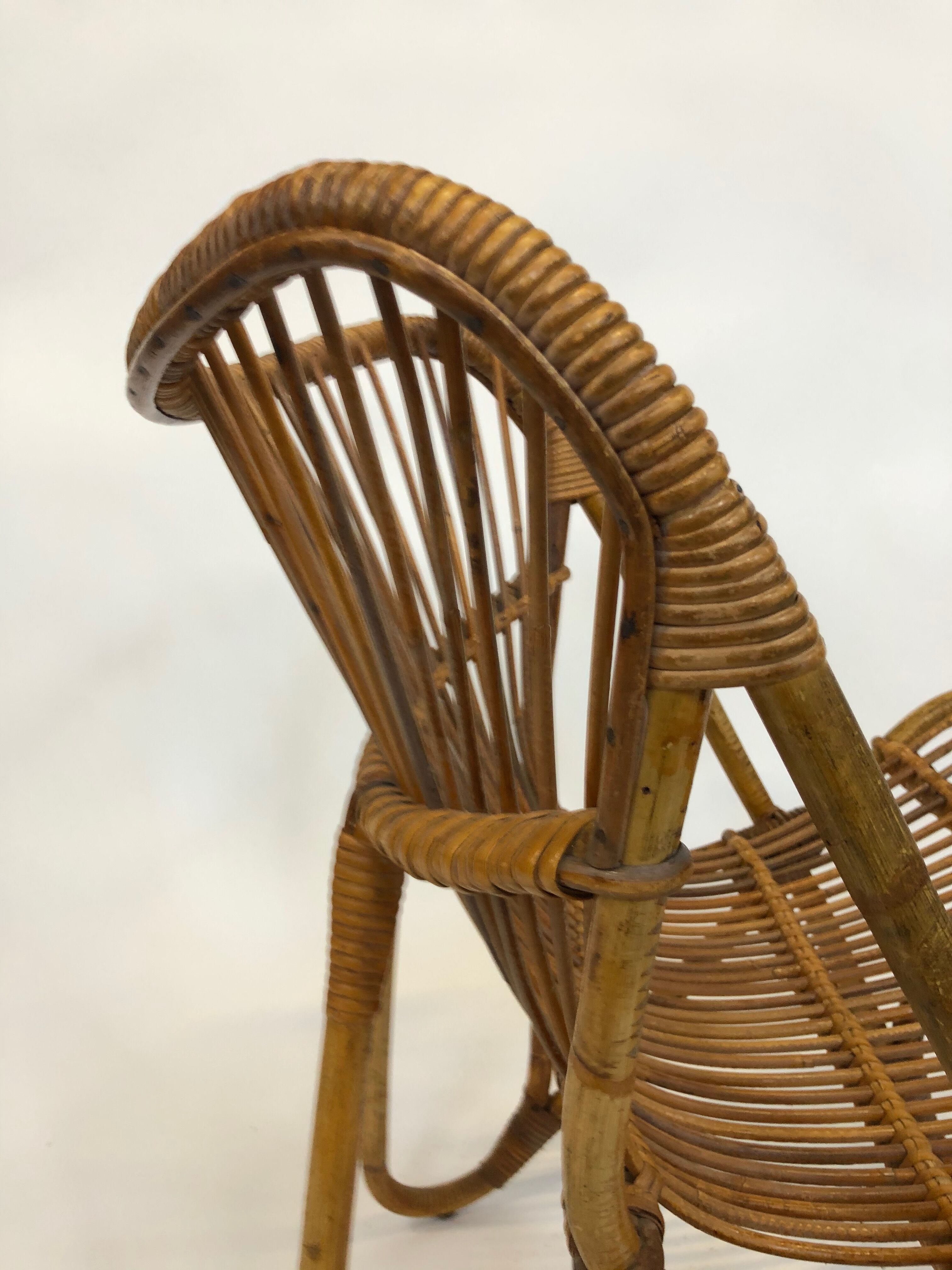 Rohe Noordwolde rattan chair, 1960, Netherlands