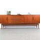 Sideboard in teak with drawers and 3 doors, 1960s