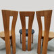Vintage French design wooden dining chairs ‘Pierre Chapo style’