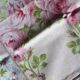 4 serviettes de table Fleurs Pois romantique