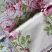 4 serviettes de table Fleurs Pois romantique
