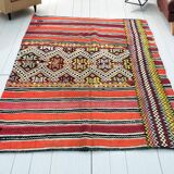 Neutral Orange Turkish Wool Kilim