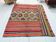 Kilim turc en laine orange neutre