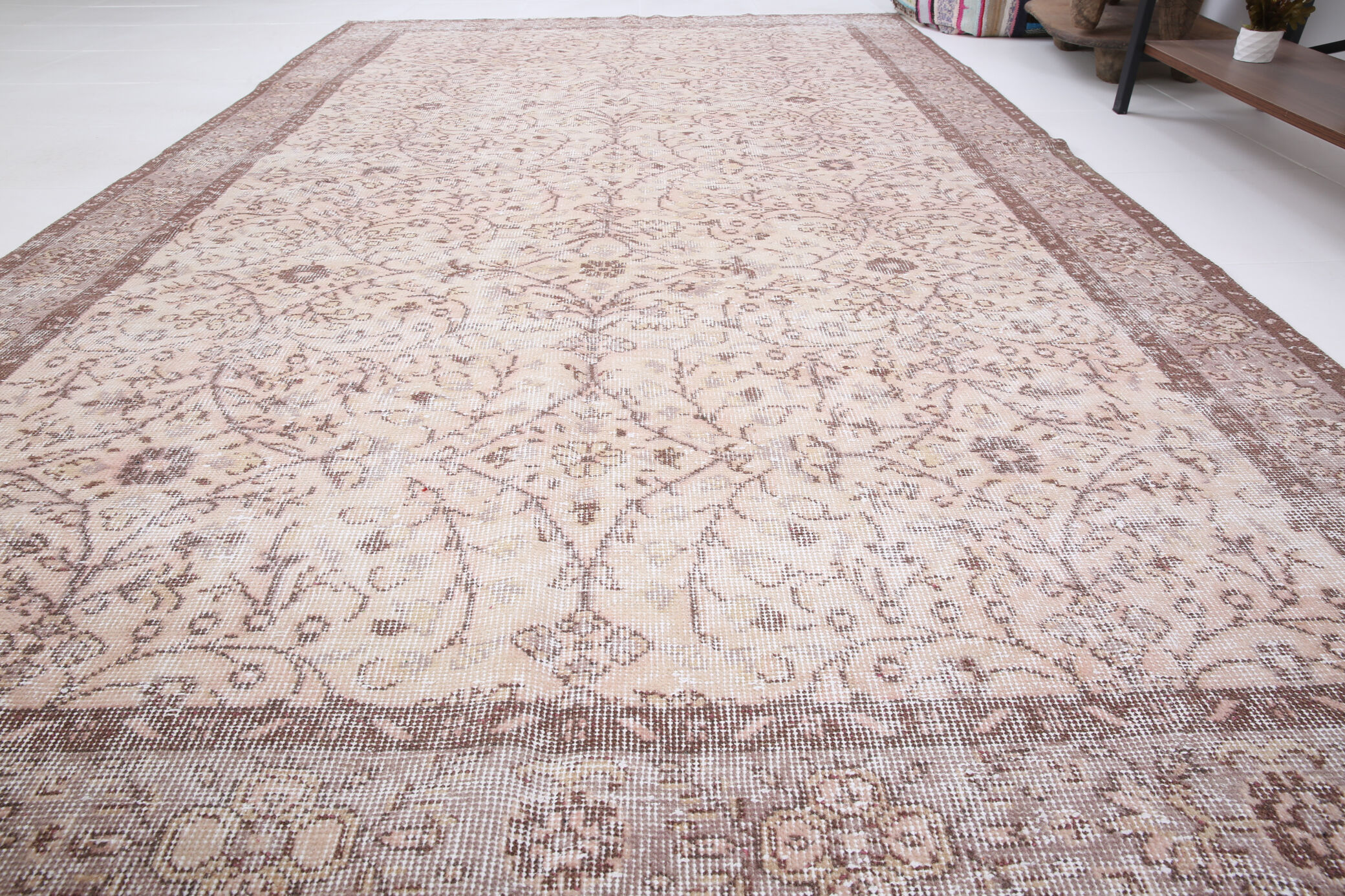 6x9 floral farmhouse vintage carpet 293x176cm
