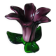 Blown glass flower candle holder