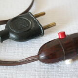 Vintage twisted turned wooden lamp base