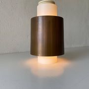 Opal Glass and Copper Plated Flush Mount Light by Staff, 1960s, Germany