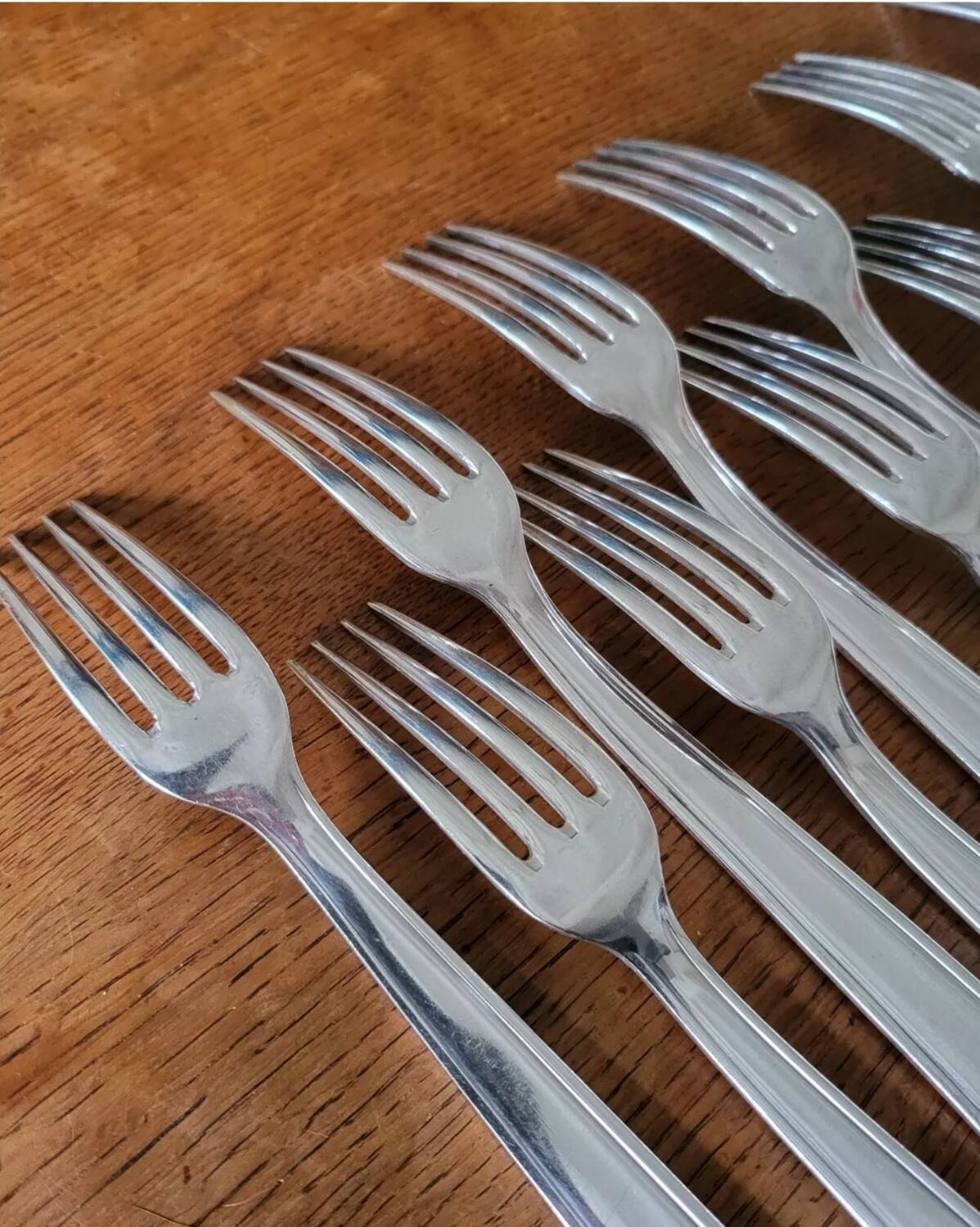 11 Fourchettes en Métal Argenté Orfèvre DAM  20.5 cm