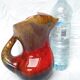 Vallauris free-form ceramic art vase stamped DC