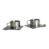 2 stainless steel espresso cups with tray and spoon
