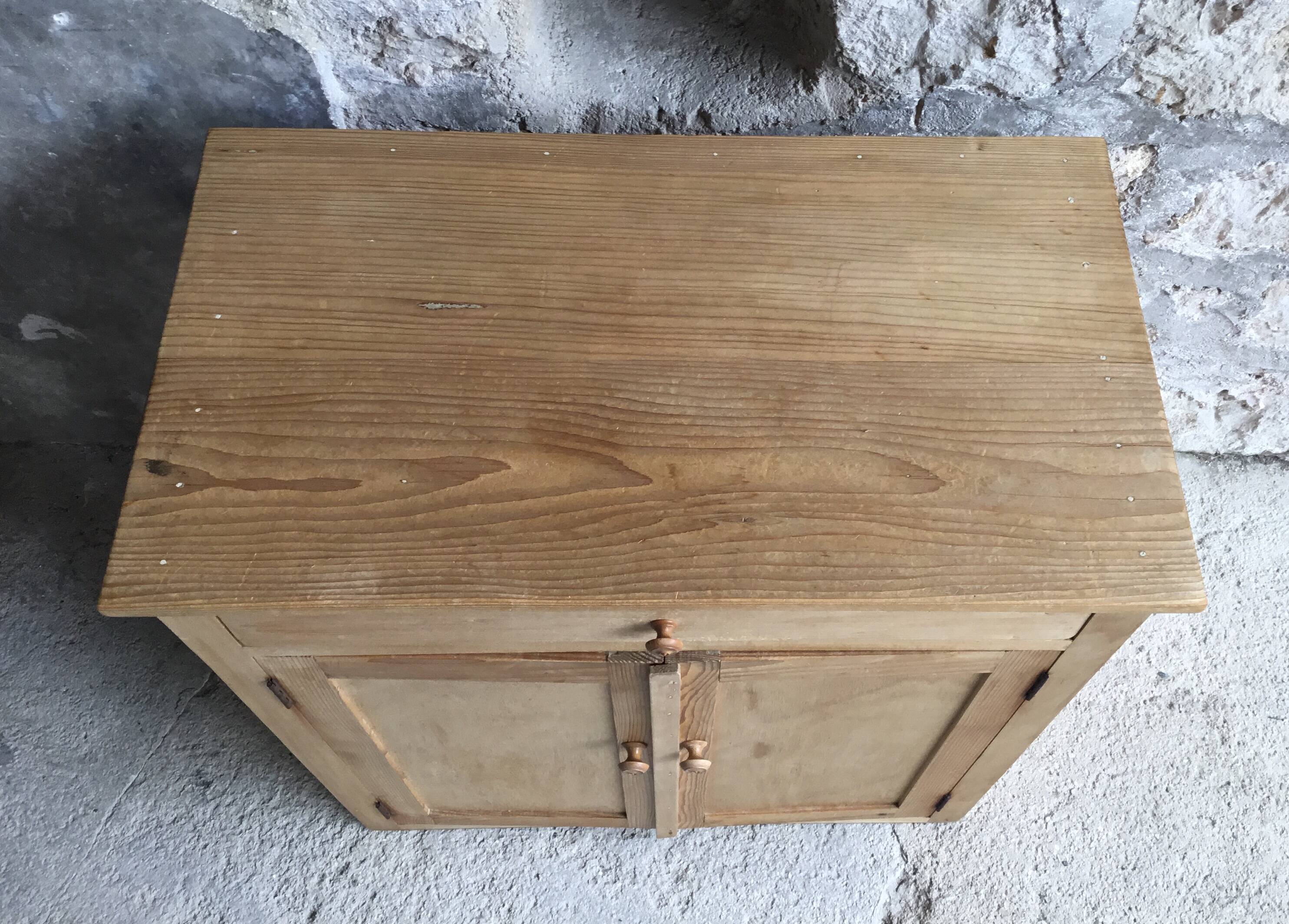 Parisian sideboard in raw wood - vintage 1960