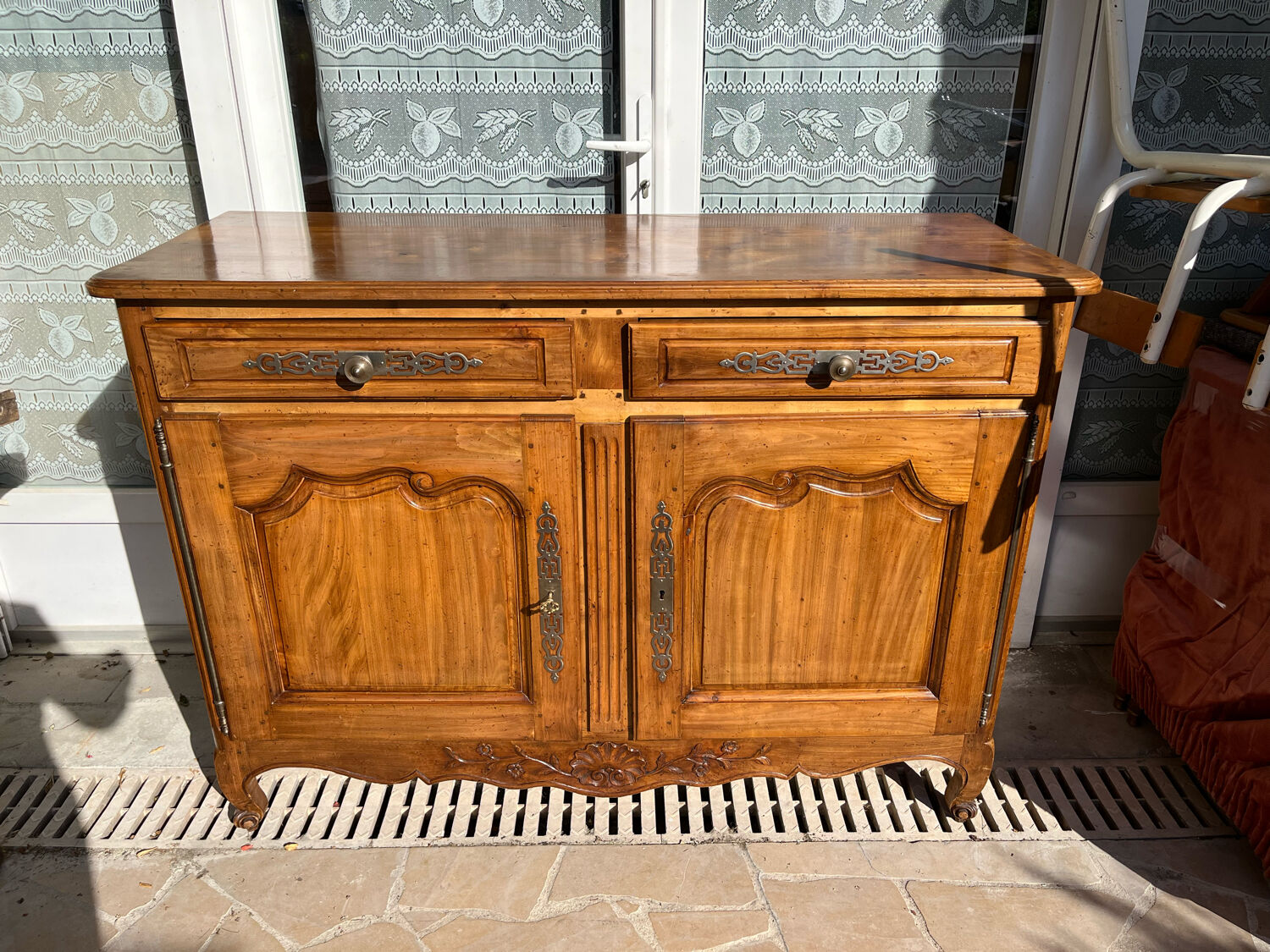Antique sideboard in light solid wood
