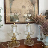 Pair of Murano glass lamps