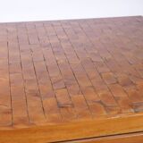 Table basse cocktail années 60 France Marqueterie