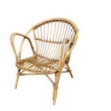 Vintage rattan armchair