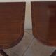 Mahogany top table inlaid with light wood nets and brass toes