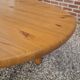 70s oval pine coffee table