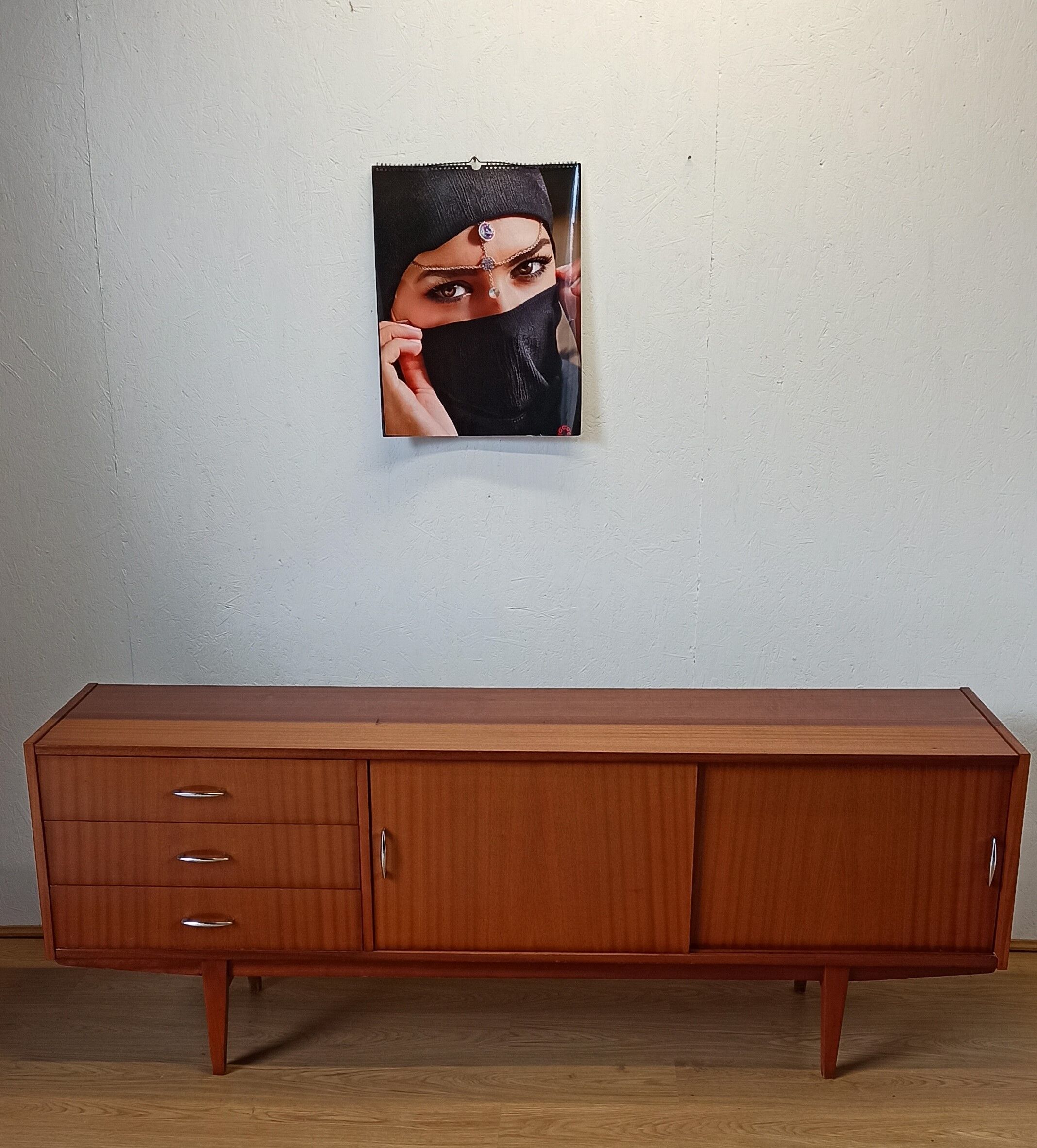 Modernist long sideboard of the 1970s.