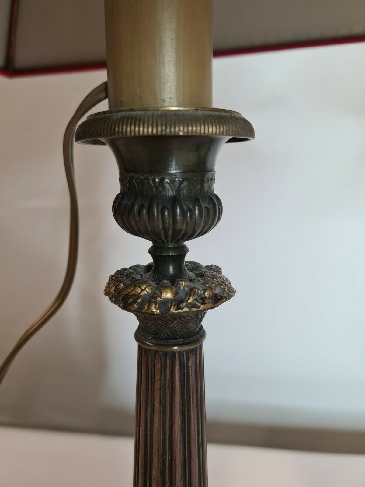Empire style bronze table lamps