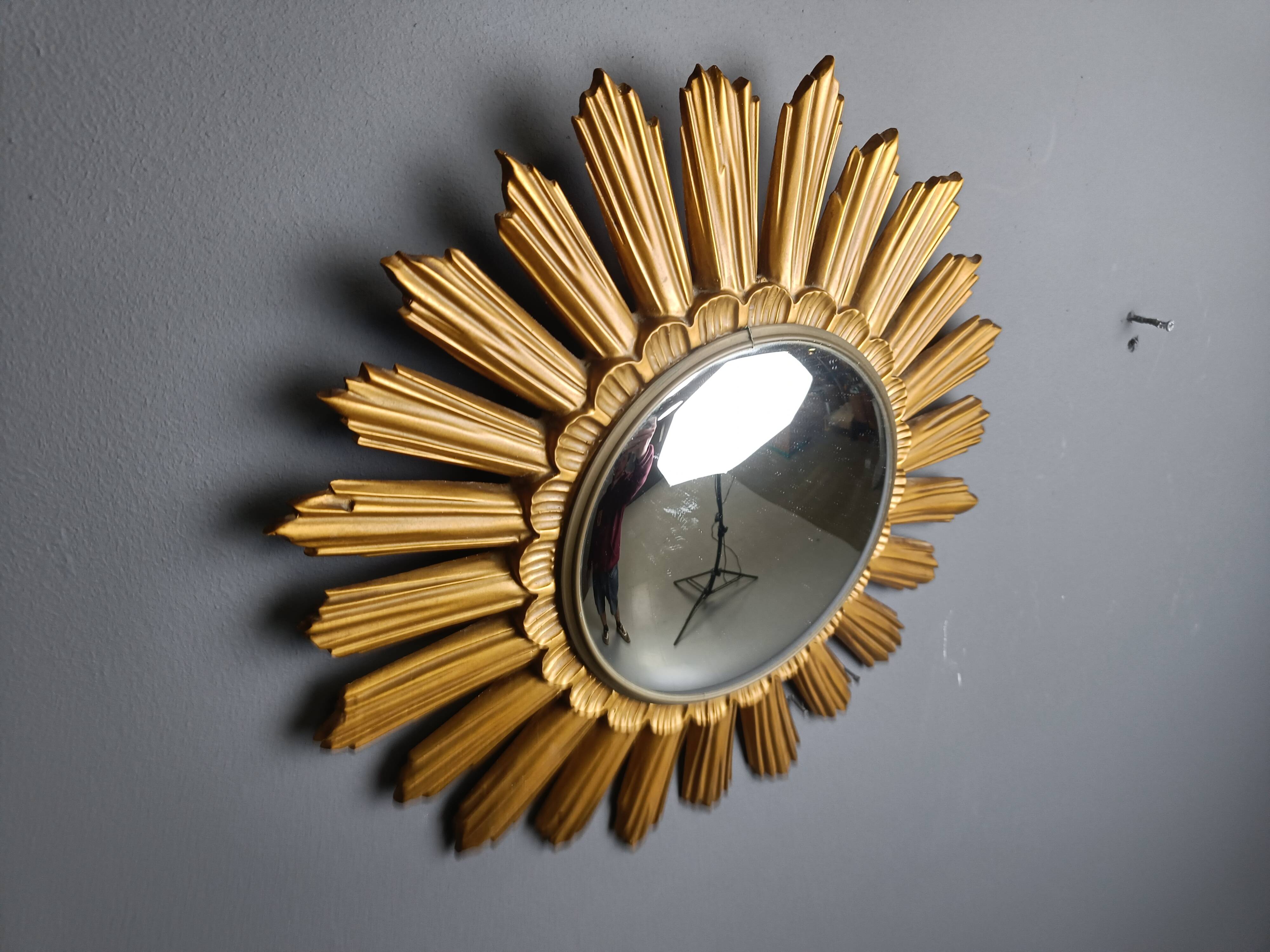 Vintage sunburst mirror, 1960s