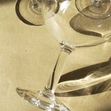 Set of 7 large crystal glasses for wine or cocktail tasting