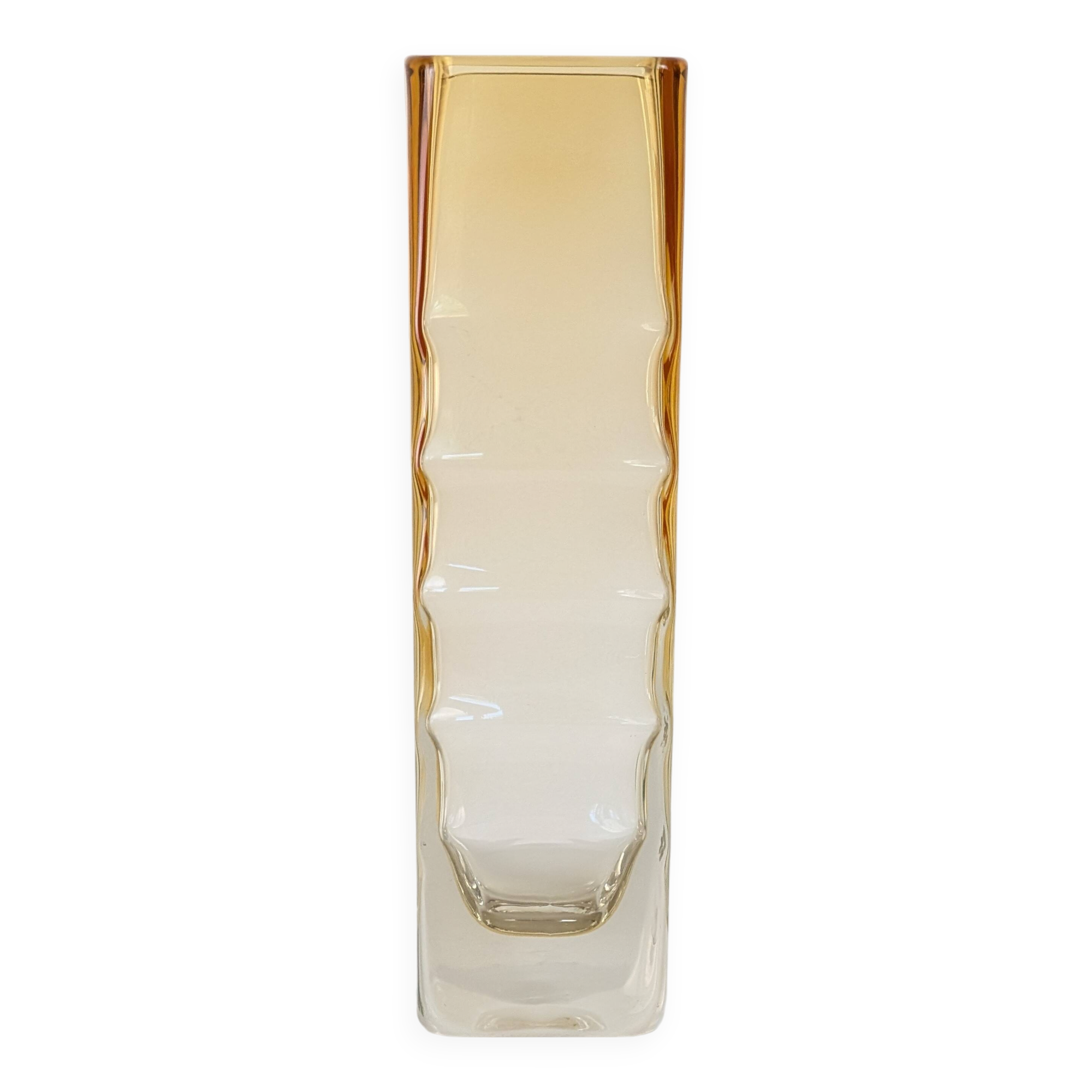 Amber glass vase