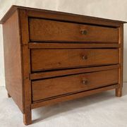 Small old wooden haberdashery chest of drawers, 3 drawers