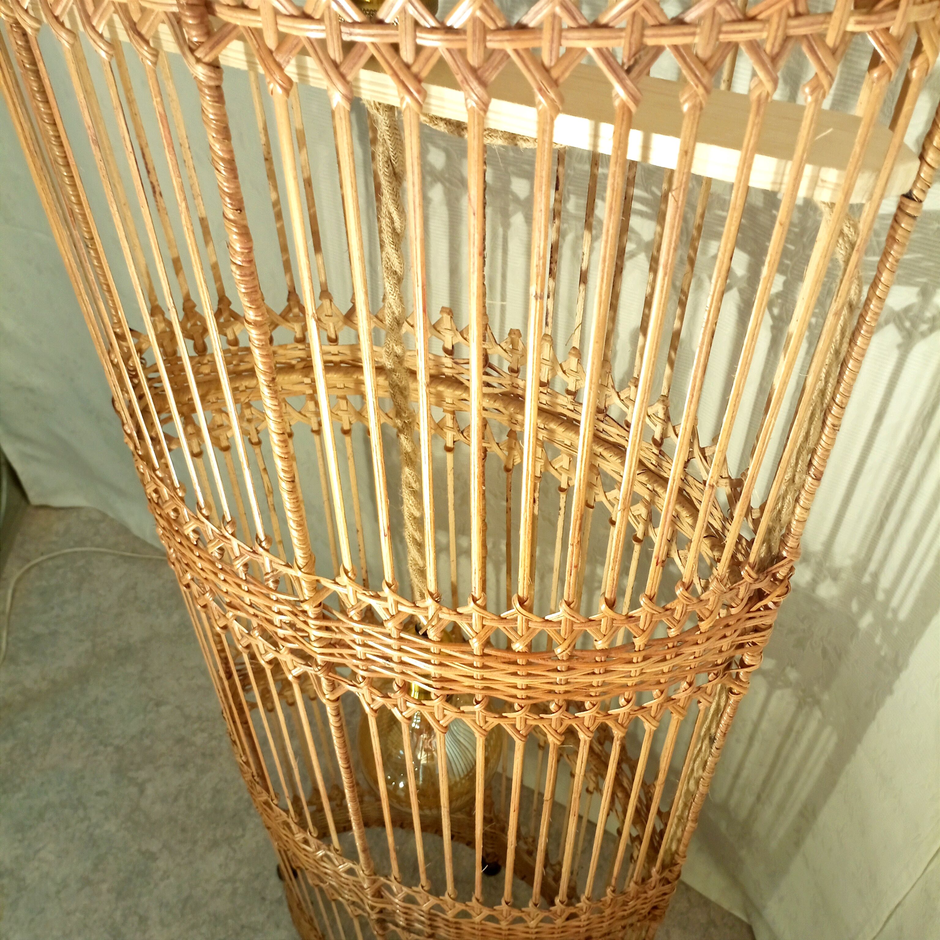 Wicker lamp unique piece