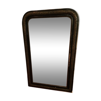 Miroir Louis Philippe noir et doré 120x77cm