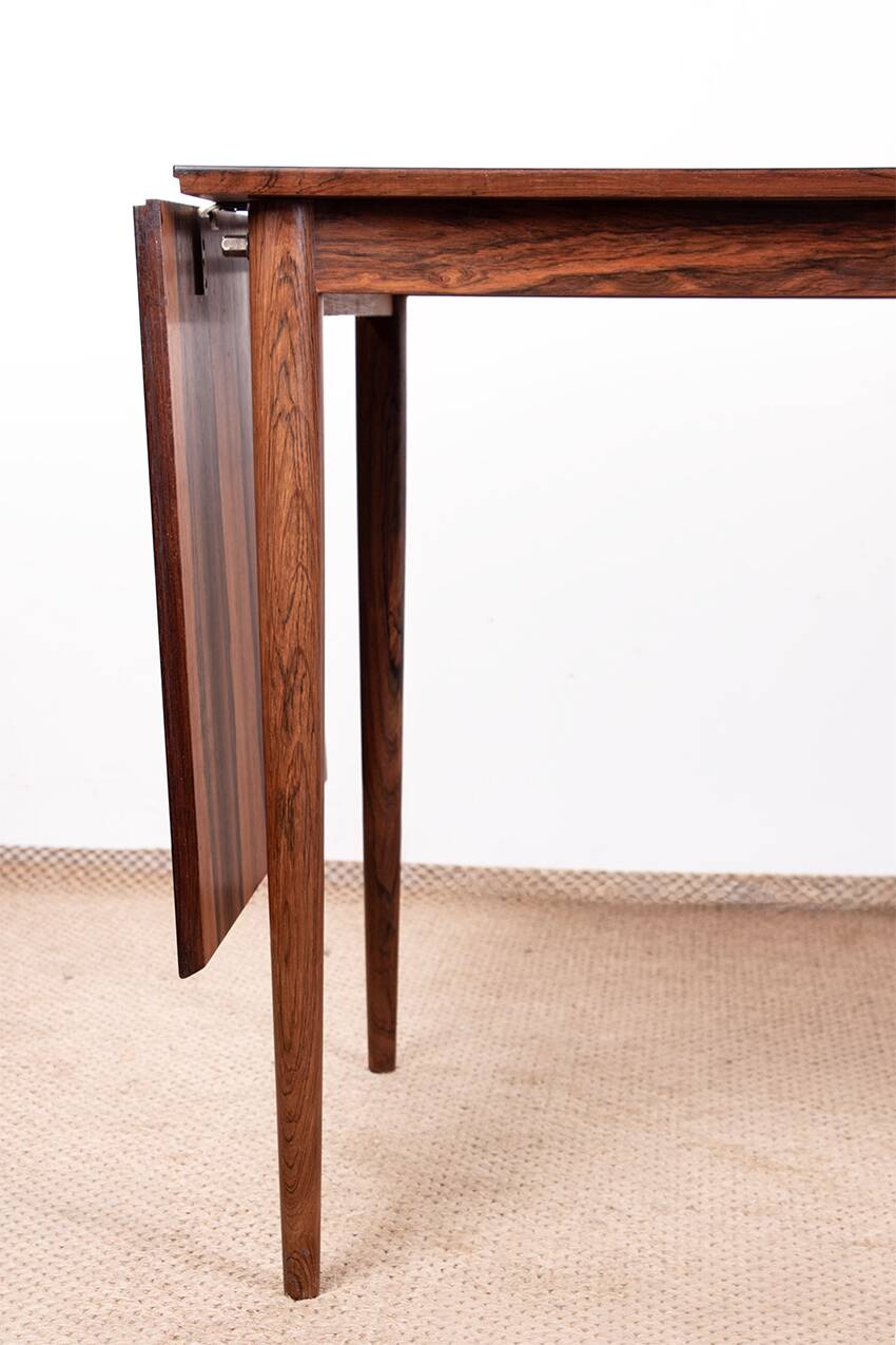 Danish extendable desk, Rosewood and Brass, model OS 51, Arne Vodder.