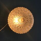 Round ceiling lamp made of molded glass