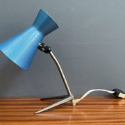 Blue metal desk lamp 1960s