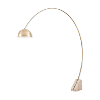 Large Mid-Century Italian Arc Floor Lamp