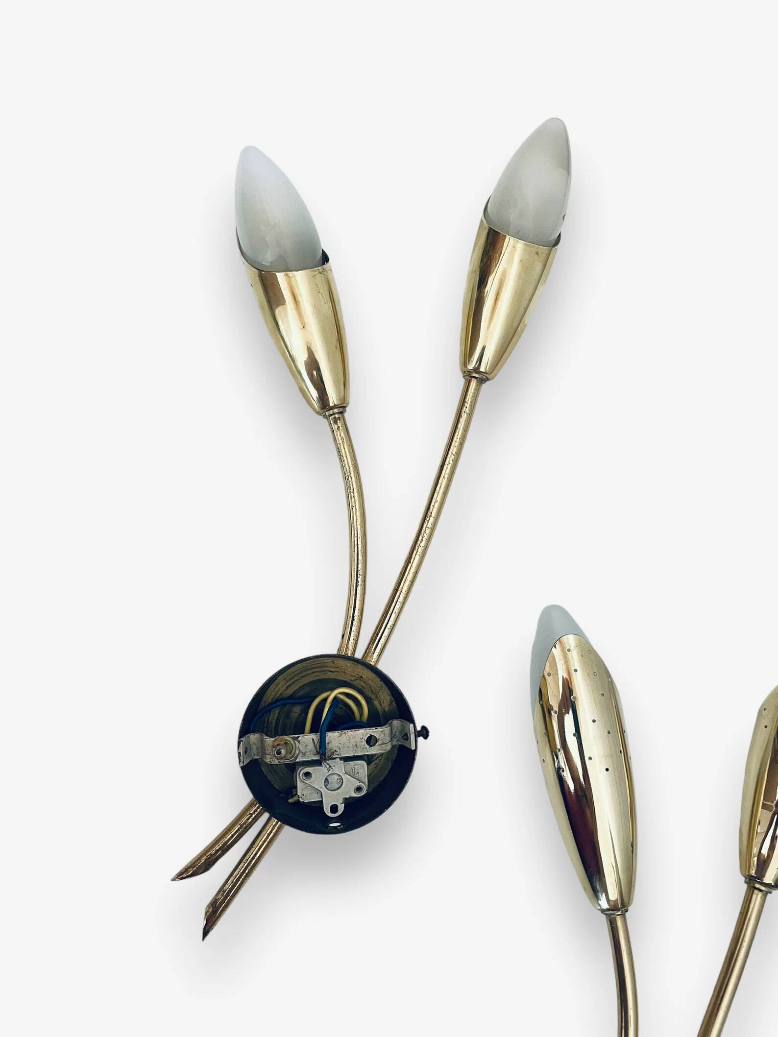 Pair of 1950s Mid Century wall lamp