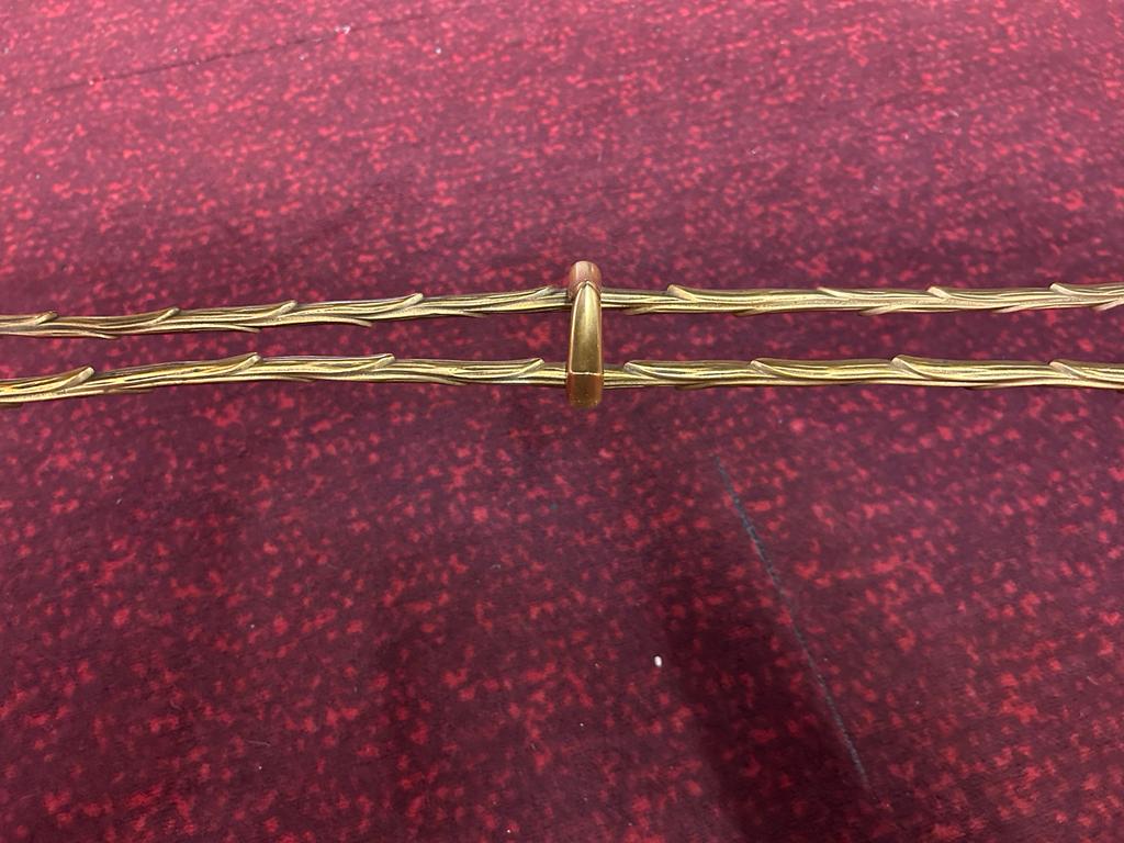 Gilded bronze coffee table palm tree décor