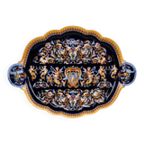 Large ceramic platter from Gien, Renaissance model, 20th century.