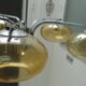 Vintage chandelier chrome and glass smokes 5 lights