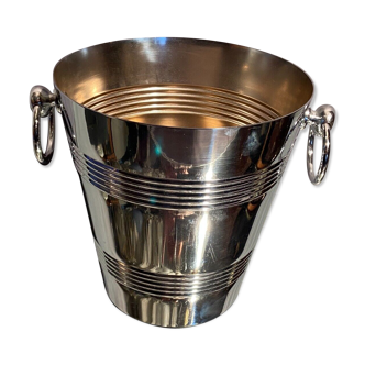 Champagne bucket with stainless steel handles