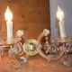 Vieille ensemble de 2 lampes Marie Thérése avec pampilles