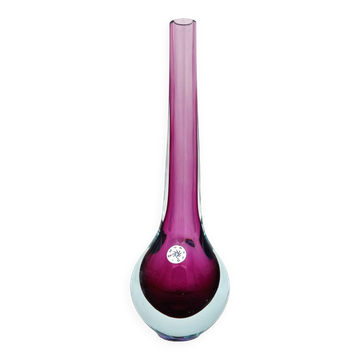 Murano Sommerso vase amethyst and uranium glass, 1960