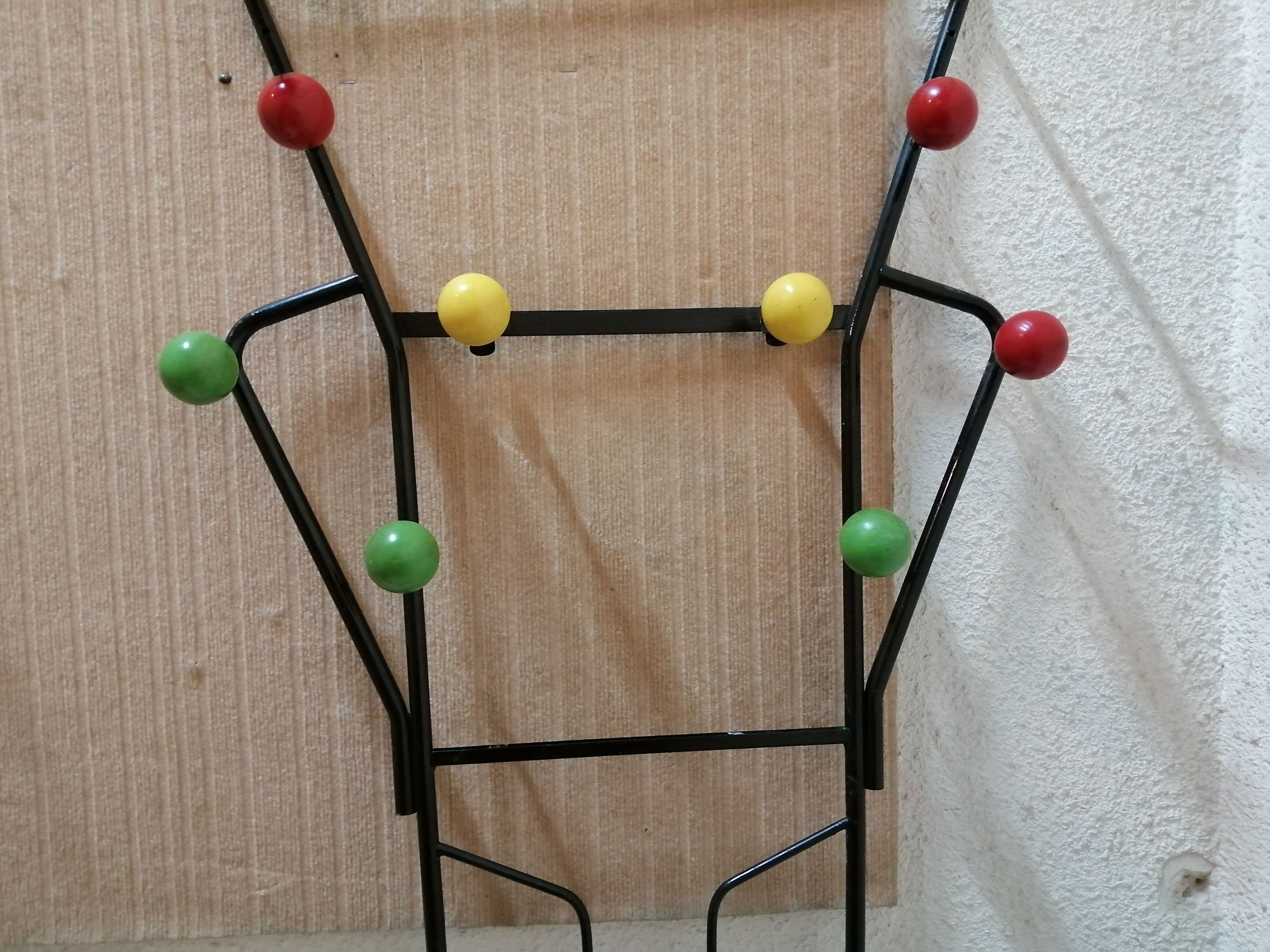 Cloakroom or wall coat rack - 50s/60s