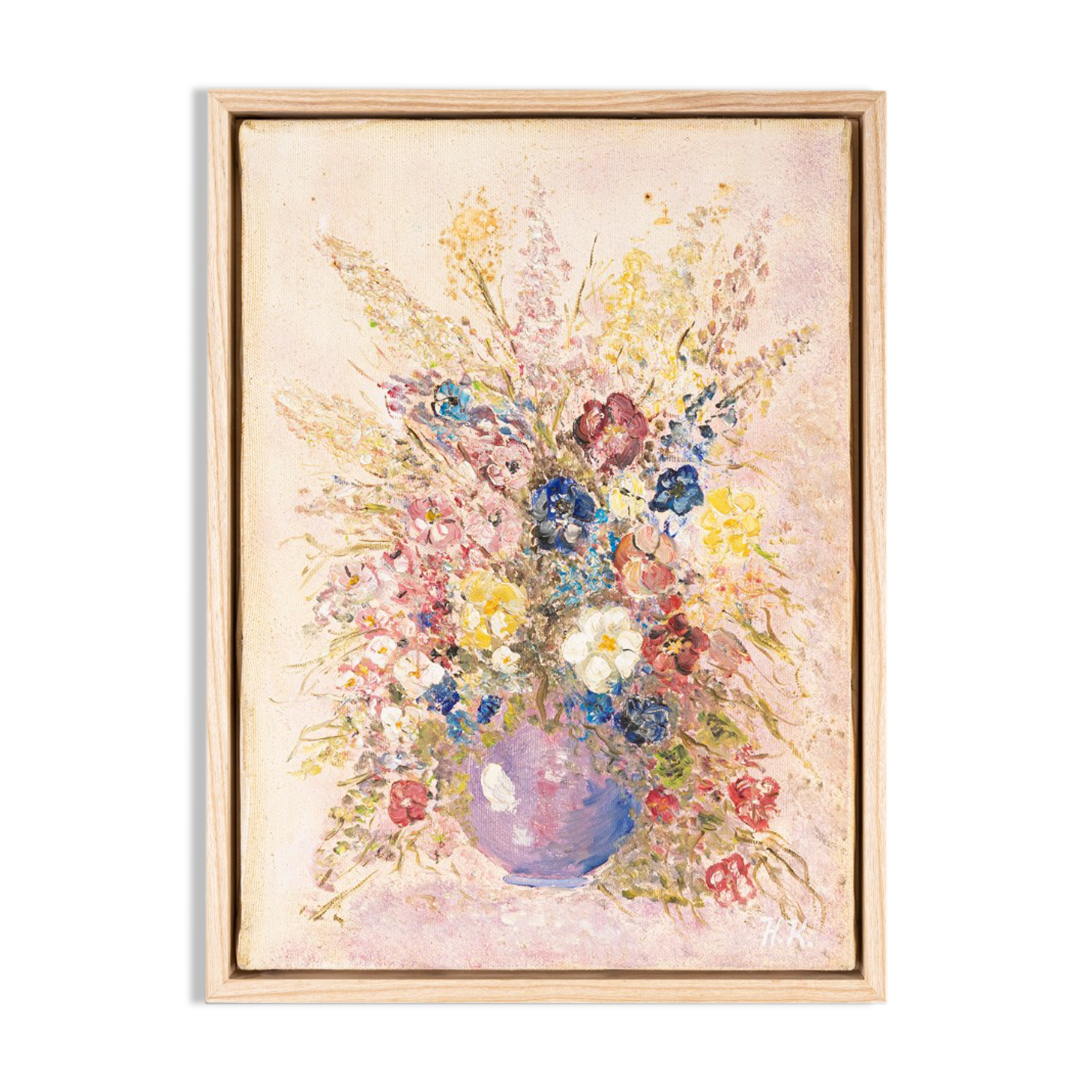 Flower Bouquet from the 1920s, Oil on Canvas, 28 x 38 cm