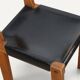 Chair S24 by Pierre Chapo – Solid elm and black leather – 1970