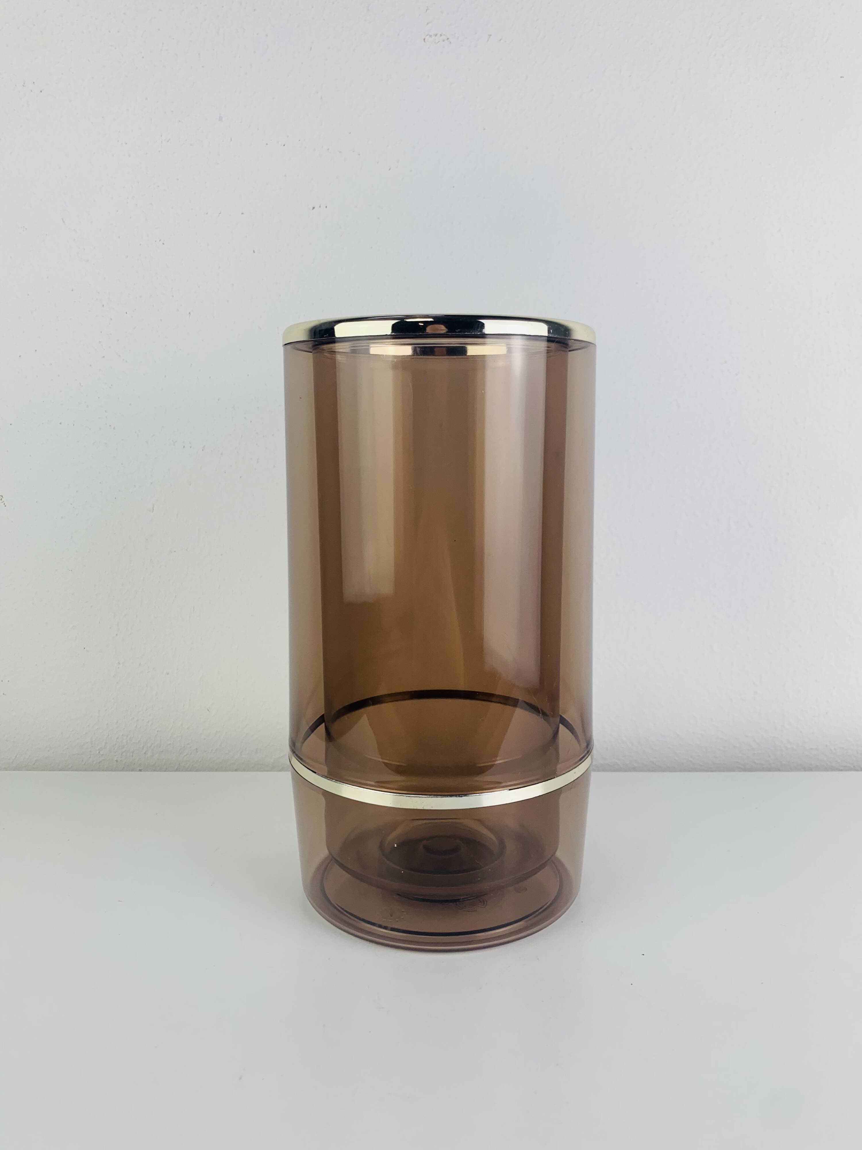 Ice bucket wine cooler "Vinicool" by Spong, plexiglass, 70s