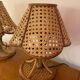 Paire de lampe vintage rotin et cannage