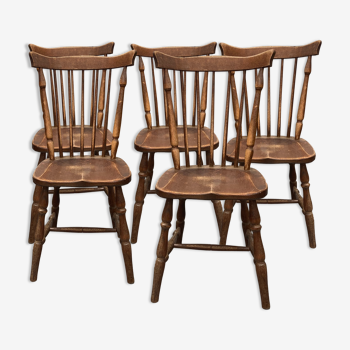 Set of 5 western style bistro chairs