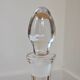 Vintage crystal carafe engraved with ears of wheat.