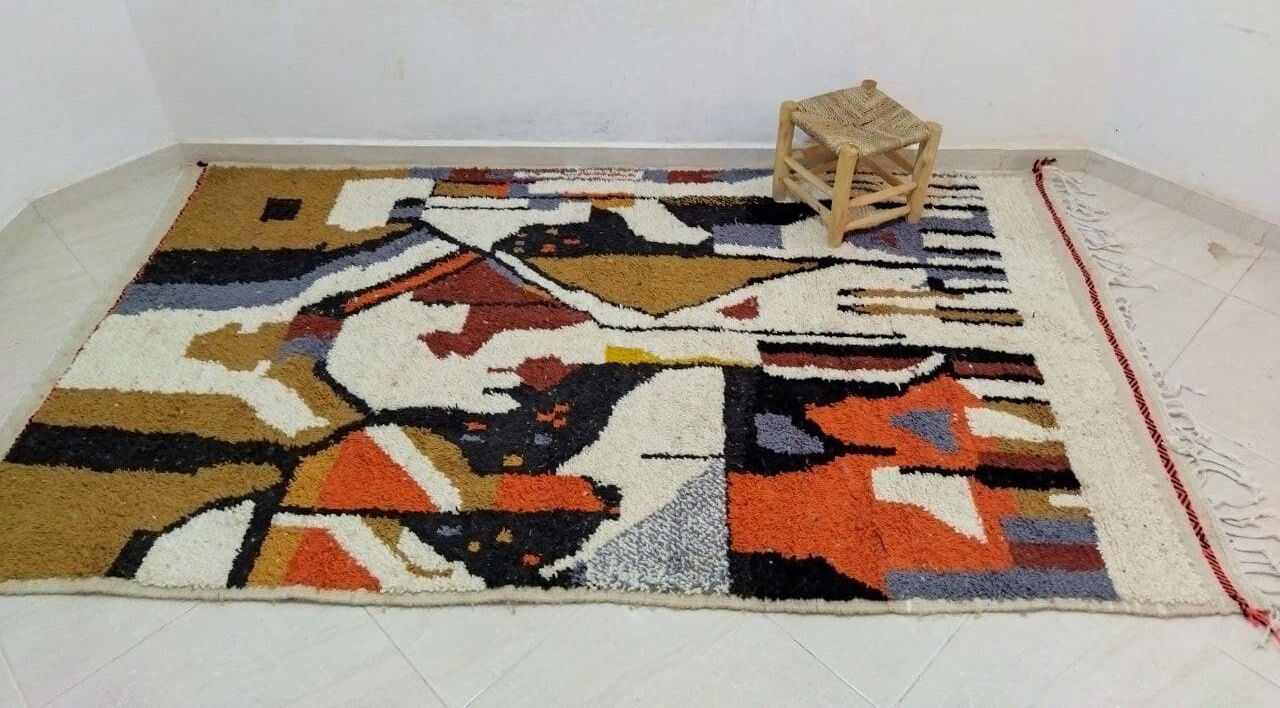 Tapis berbère tribal coloré 257 x 150 cm