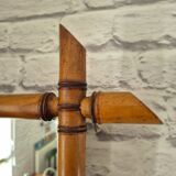 Vintage Belle Epoque Bamboo Turned Wood Mirror